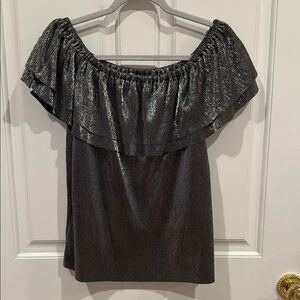 Metallic Off-Shoulder Top